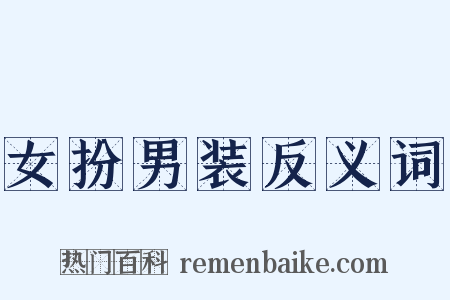 女扮男装反义词是什么意思的图片